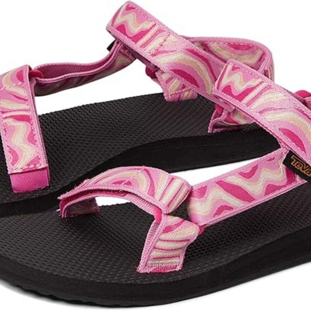 Teva Wavy Zappy Original Universal Pink Swirl Outdoor Summer Sandals in Size 7